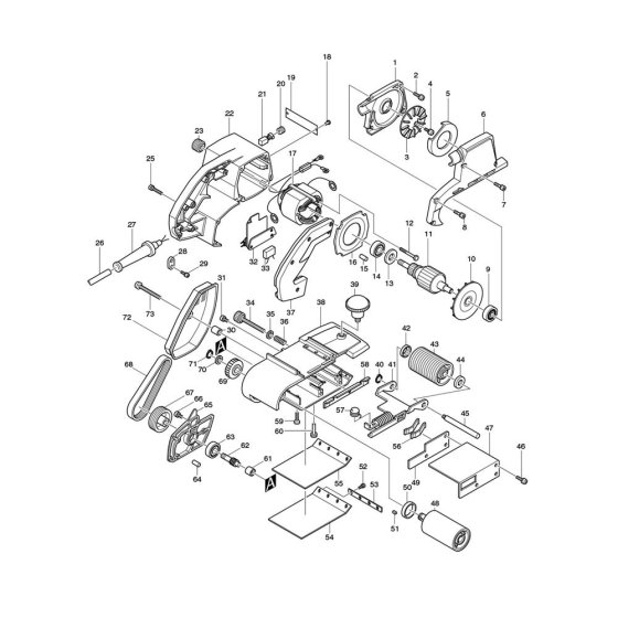 Makita 9401 Belt Sander Assembly