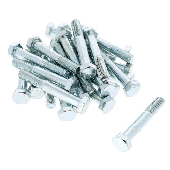 M12 x 80mm Zinc Plated 8.8 Steel Bolt 25 Pack