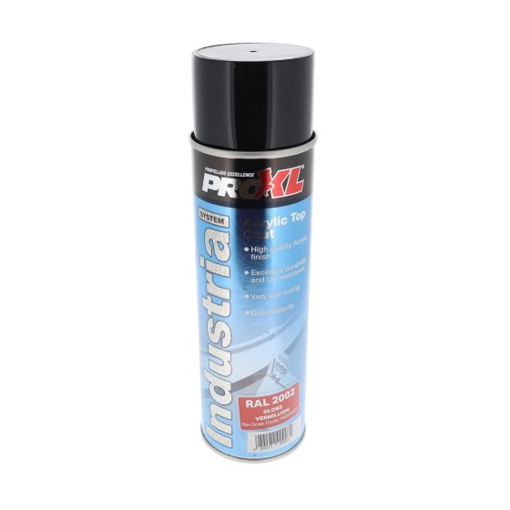 ProXL Industrial Acrylic Topcoat Aerosol - Ral 2002 Vermilion - 500ml