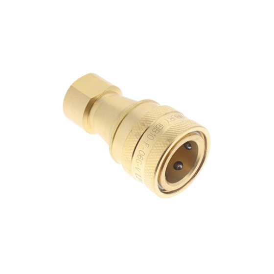3/8" Brass Holmbury ISO B Female Coupling 180 Bar MWP - ISO 7241-B