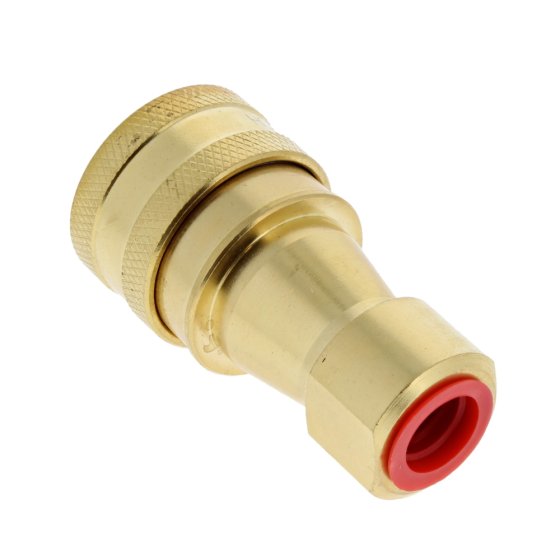Female Brass Coupling ISO 7241-B 180 Bar MWP - Thread: 06 (3/8")