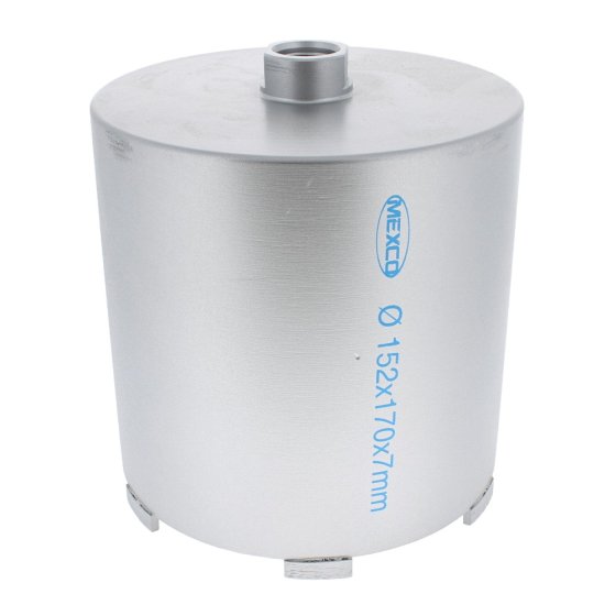 Mexco 152mm Dry Core Drill Unslotted X90 Grade - A10DC152US