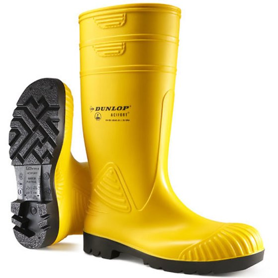 Acifort Industrial Wellington Boot Heavy Duty Full Safety Yellow Size 07