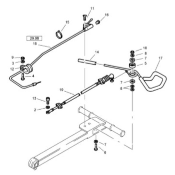 Actuation Assembly for Bomag BW 55E