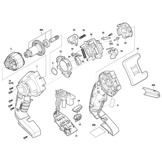 Bosch AdvancedCut 18 Saw Assembly