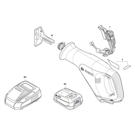 Bosch Reciprocating Saw Assembly
