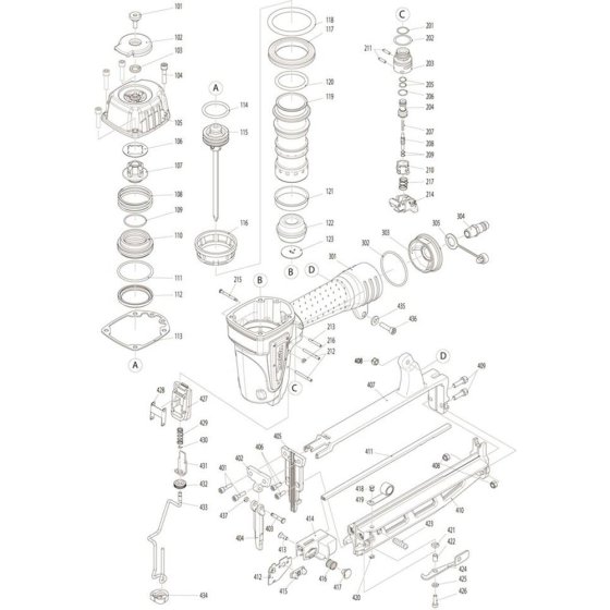 Makita AF600 Main Assembly
