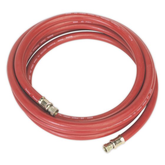 Air Hose 5mtr x Dia.10mm with 1/4"BSP Unions Sealey Part No. AHC538