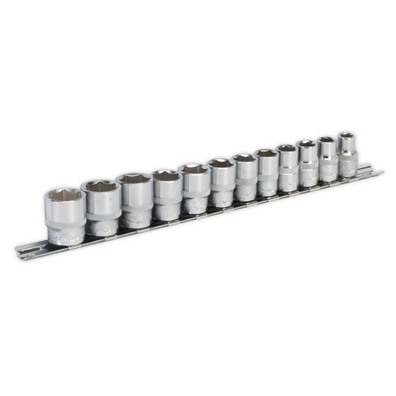 Socket Set 12pc 3/8"Sq Drive 6pt WallDrive Metric Sealey Part No. AK2771