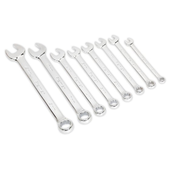 Combination Spanner Set 8pc Metric Sealey Part No. AK63008