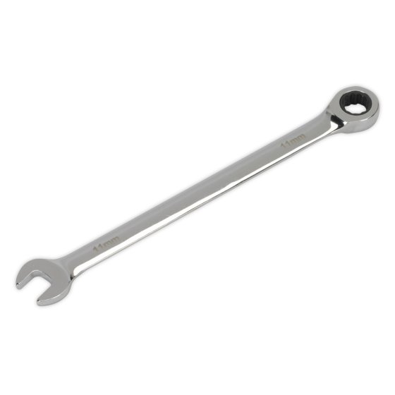 Combination Ratchet Spanner Extra-Long 11mm Sealey Part No. AK6391011