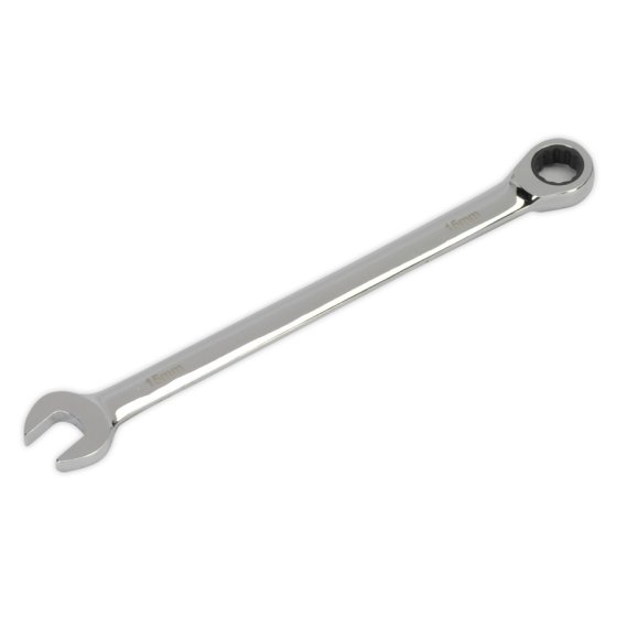 Combination Ratchet Spanner Extra-Long 15mm Sealey Part No. AK6391015