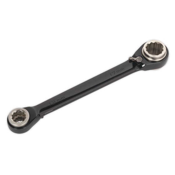 Ratchet Ring Spanner 4-in-1 Reversible Metric Sealey Part No. AK7979