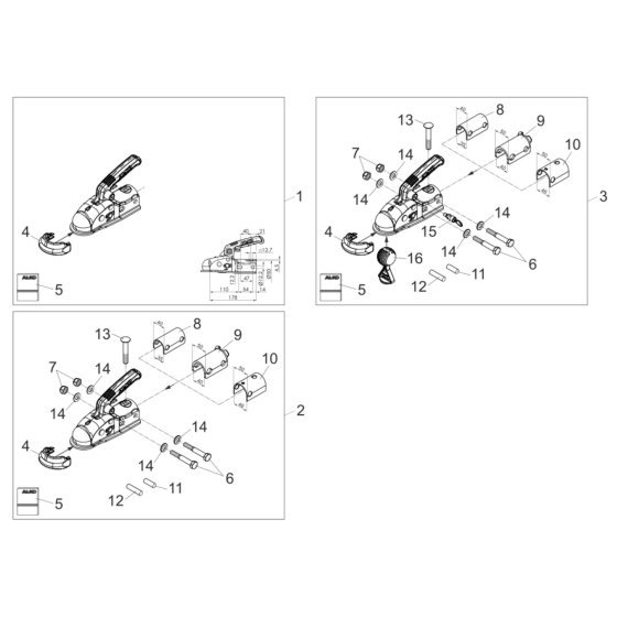 AL-KO AK270 Towing Head Assembly
