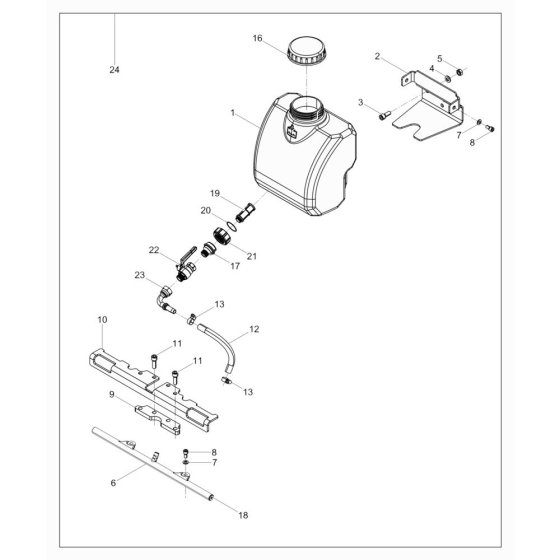 Water Tank Assembly for Wacker