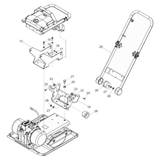 Handle Assembly for Wacker AP2560e