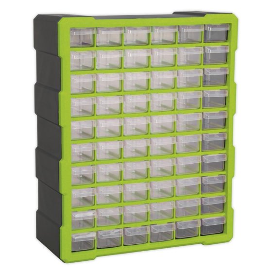 Cabinet Box 60 Drawer - Hi-Vis Green/Black Sealey Part No. APDC60HV