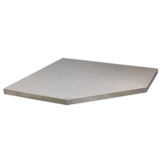 Stainless Steel Worktop for Modular Corner Cabinet 865mm Sealey Part No. APMS60SS