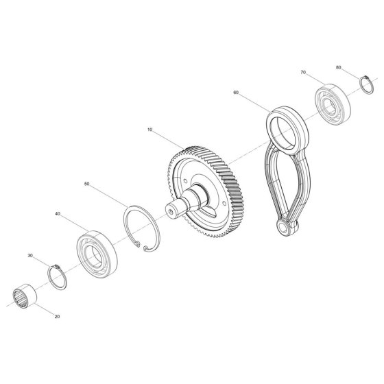 Crank Gear Assembly for AS68e