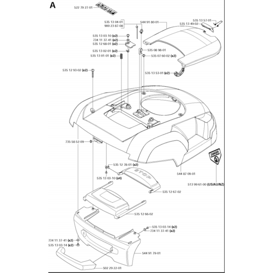 Cover Assembly for Automower 210C