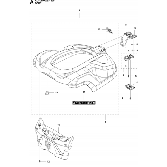 Cover Assembly for Automower 320