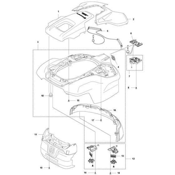 Cover Assembly for Automower 550H