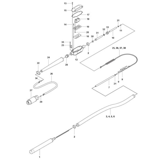 Husqvarna AX 56 Poker Assembly