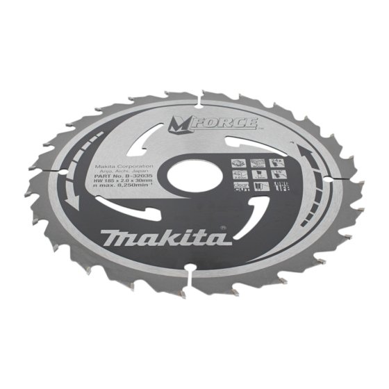 Circular Saw Blade, M-Force T.C.T, 185 x 30mm 24 Teeth - OEM No. B-32035