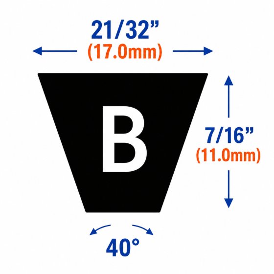 "B" Smooth Rubber V-Belts