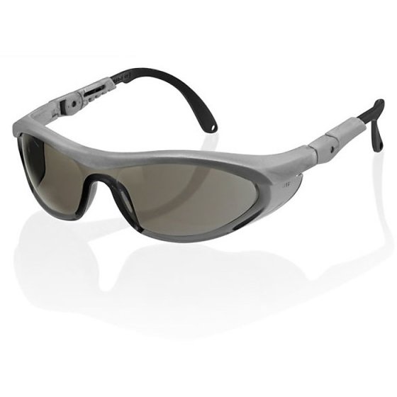 Utah Safety Spectacles Nylon Frame Adj Side Arms c/w Temple Ratchet Grey