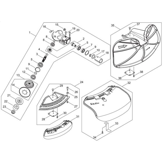 Gear Case & Shield for ECHO