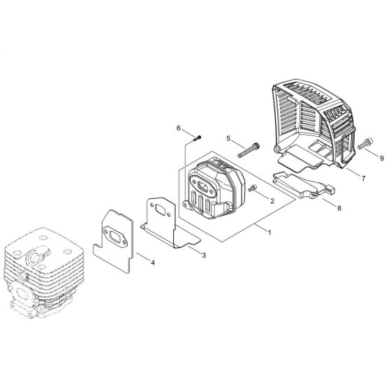 Muffler for ECHO BCLS-520ES