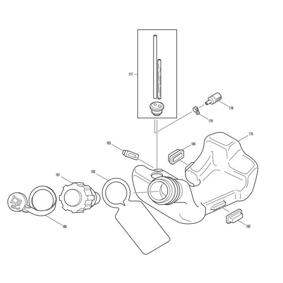 Fuel Tank for Makita BCX2510