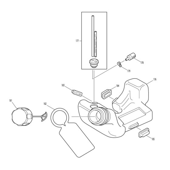 Fuel Tank for Makita BCX3400