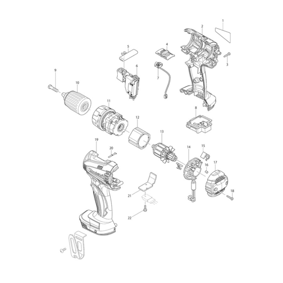 Makita BDF446 Drill Assembly