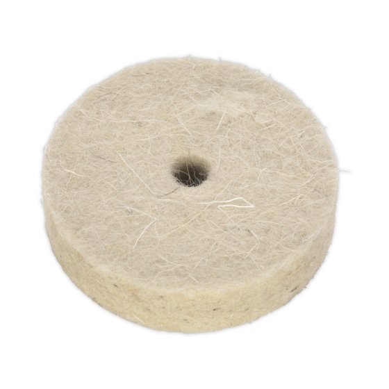 Wool Polishing Wheel Dia.50 x 13mm 6mm Bore Sealey Part No. BG1010WPW50