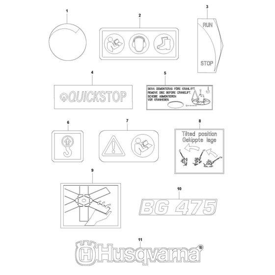 Decals for Husqvarna BG 475