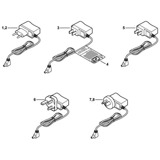 Charging Cable for Stihl BGA45