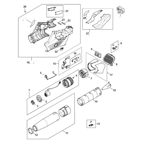 Stihl BGA 60 Spare Parts
