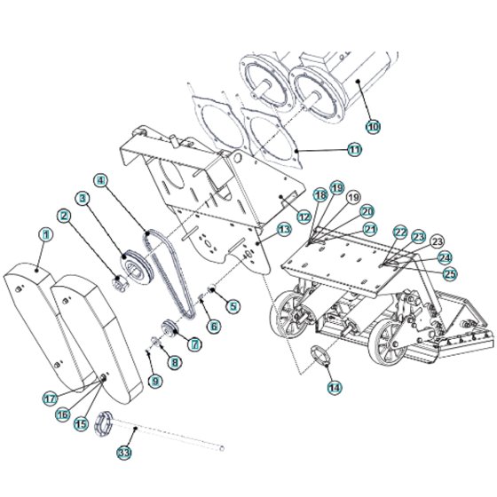 Motor Assembly for BLASTRAC 2-20DT