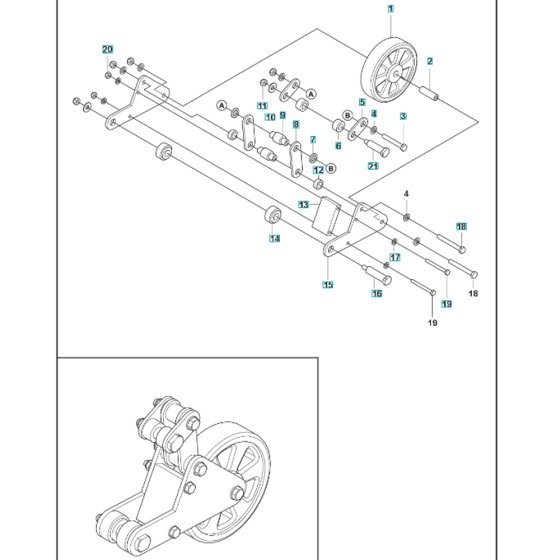 Wheel Assembly for Husqvarna