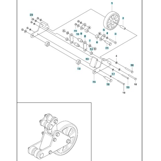 Wheel Assembly for Husqvarna