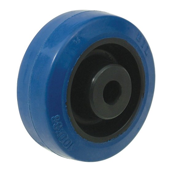 Blue Rubber Castor Wheel