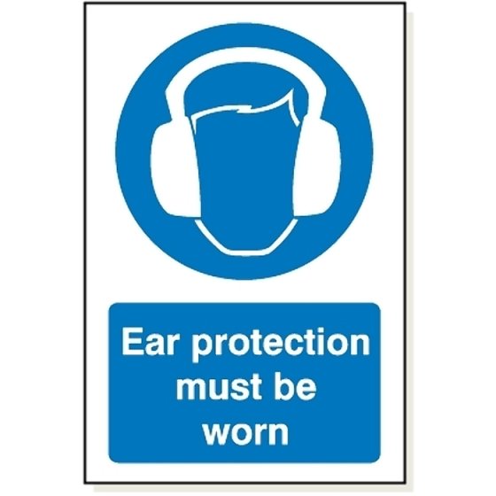 Ear Protection Sign – Blue