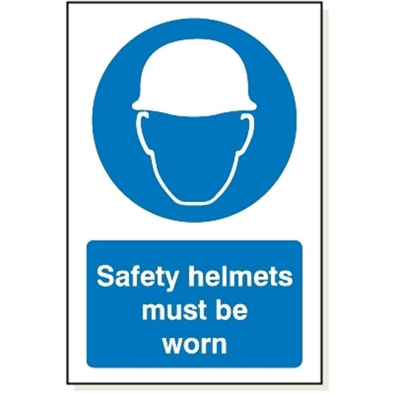 Safety Helmets Sign – Blue