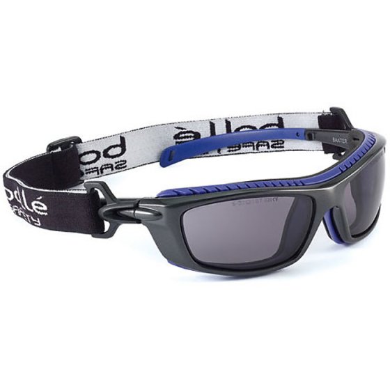 BOLLE Baxter Safety Glasses Platinum CE Lenses c/w Wrap-around Frame Smoke