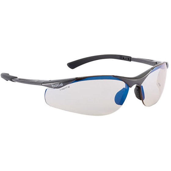 BOLLE Contour Safety Spectacles EN166 & EN170 Non-Slip Bridge Platinum Esp