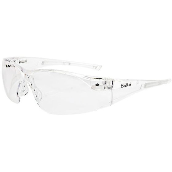 BOLLE Rush Safety Glasses Panoramic View Anti-Static/Fog EN166 1 FT Clear