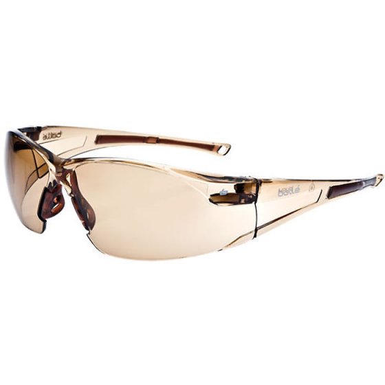 BOLLE Rush Safety Glasses Panoramic View Anti-Static/Fog EN166 1FT Twilight