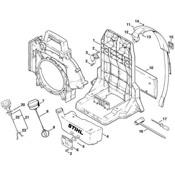 Backplate Assembly for Stihl BR106